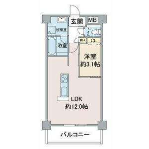 愛知県名古屋市瑞穂区八勝通２丁目（マンション）の賃貸物件の間取り