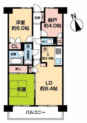 朝霞台パークホームズ 106｜埼玉県朝霞市泉水２丁目(賃貸マンション2SLDK・1階・60.64㎡)の写真 その2