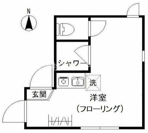 東京都新宿区北山伏町(賃貸アパート1R・1階・11.69㎡)の写真 その2