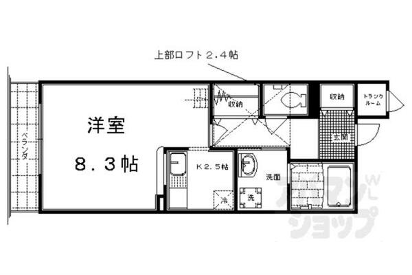 アンジュ西京極 403｜京都府京都市右京区西京極北大入町(賃貸マンション1K・4階・31.01㎡)の写真 その2