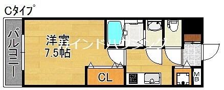 大阪府大阪市住吉区清水丘２丁目(賃貸マンション1K・10階・24.60㎡)の写真 その2