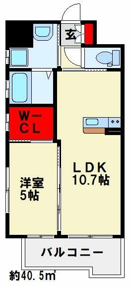 メゾン・ド・プレシューズ 803｜福岡県北九州市小倉北区室町３丁目(賃貸マンション1LDK・8階・40.50㎡)の写真 その2