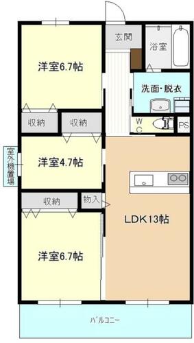 同じ建物の物件間取り写真 - ID:208009255374