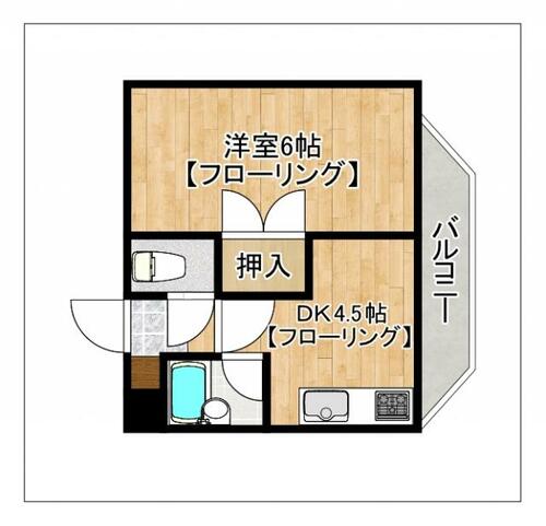 姪浜シティコーポ401の間取り