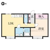 京都府京都市左京区吉田上大路町（賃貸アパート1LDK・2階・34.00㎡） その2