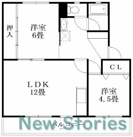 第１三宅ビル 410｜徳島県徳島市住吉４丁目(賃貸マンション2LDK・4階・50.00㎡)の写真 その2