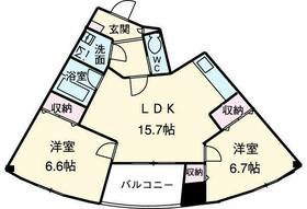 ラウンドタワー　オペリア  ｜ 東京都江戸川区松島３丁目（賃貸マンション2LDK・8階・53.71㎡） その2