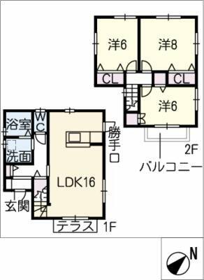 ロイヤルビラ　Ａ棟｜愛知県一宮市花池１丁目(賃貸一戸建3LDK・--・84.47㎡)の写真 その2