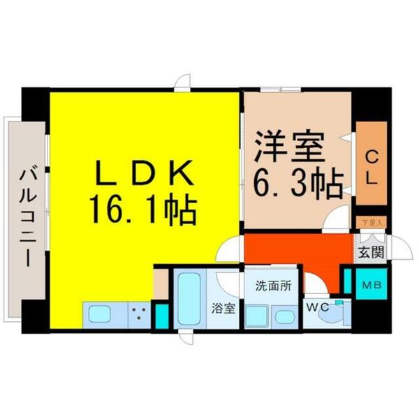 愛知県名古屋市中区丸の内２丁目(賃貸マンション1LDK・4階・52.65㎡)の写真 その2