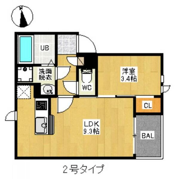 ＲＥＧＡＬＥＳＴ　ｆｅｍａ 302｜福岡県福岡市西区内浜２丁目(賃貸アパート1LDK・3階・31.16㎡)の写真 その1