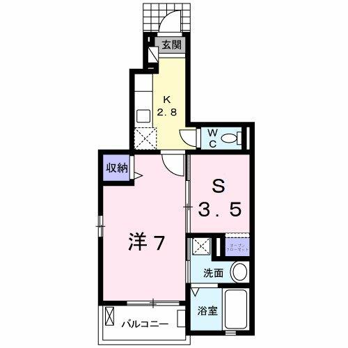 愛知県小牧市大字三ツ渕(賃貸アパート1LDK・1階・31.65㎡)の写真 その2