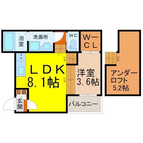 愛知県名古屋市中村区則武１丁目（アパート）の賃貸物件の間取り