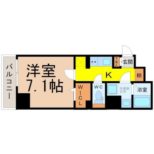 愛知県名古屋市中区栄４丁目（マンション）の賃貸物件の間取り