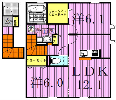 ＳＣＥＬＴＯ　ＳＴＯＲＩＡ 202｜千葉県野田市鶴奉(賃貸アパート2LDK・2階・64.89㎡)の写真 その2