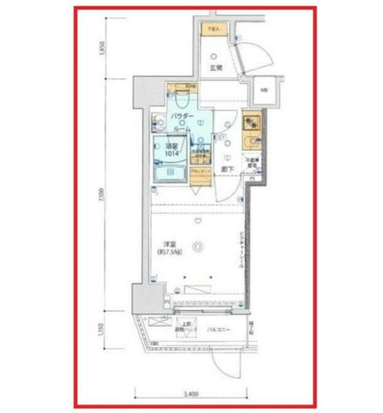 リヴシティ向島参番館 102｜東京都墨田区東向島５丁目(賃貸マンション1K・1階・25.84㎡)の写真 その2