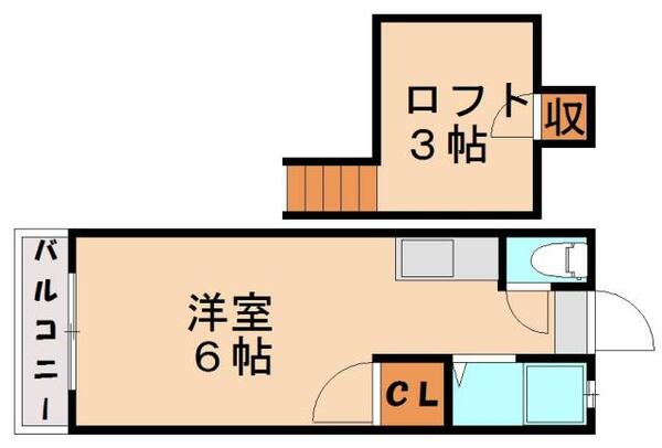 福岡県福岡市東区千早２丁目(賃貸アパート1R・1階・21.87㎡)の写真 その2