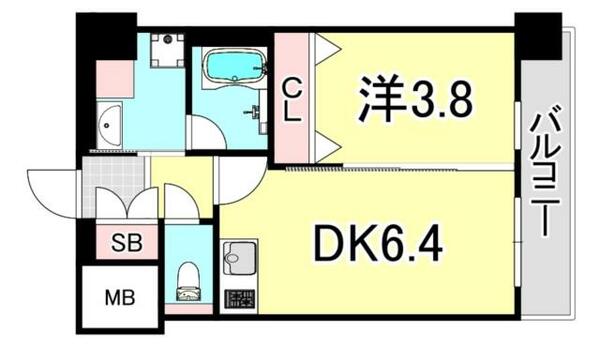 大阪府大阪市西淀川区御幣島２丁目(賃貸マンション1LDK・7階・28.35㎡)の写真 その2