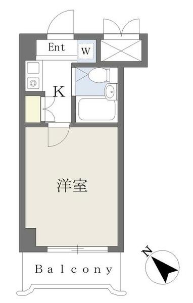 プラザ大泉学園 204｜東京都練馬区大泉町６丁目(賃貸マンション1K・2階・16.50㎡)の写真 その2