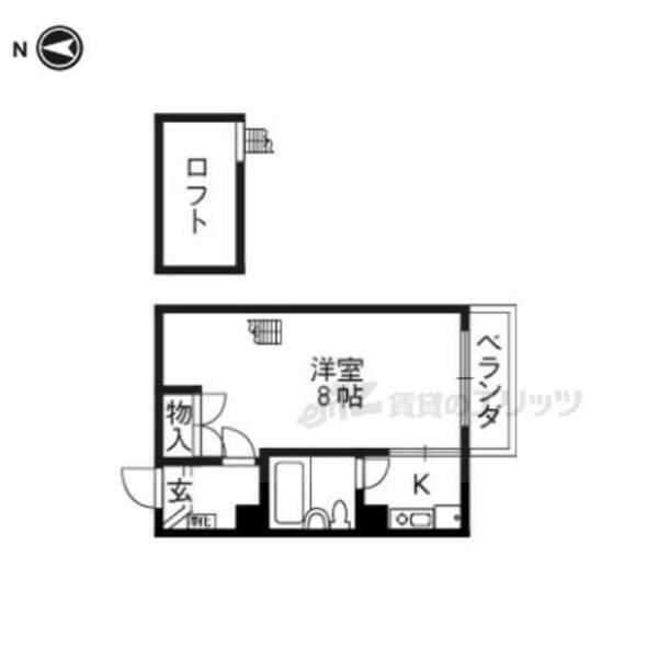 アメニティＫ２ 102｜京都府京都市北区西賀茂角社町(賃貸マンション1K・1階・27.54㎡)の写真 その2