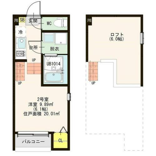 愛知県名古屋市中村区日比津町３丁目（アパート）の賃貸物件の間取り