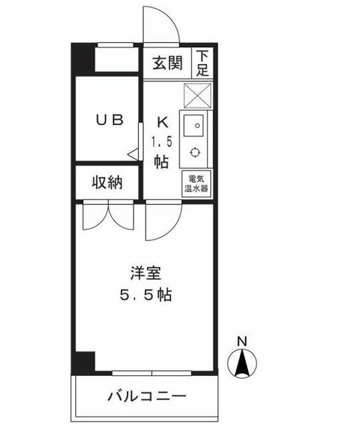 セシーズイシイ７ 407｜神奈川県川崎市中原区上新城２丁目(賃貸マンション1K・4階・19.00㎡)の写真 その2