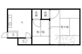 南大入荘 26 ｜ 京都府京都市右京区西京極南大入町（賃貸アパート2K・2階・25.00㎡） その2