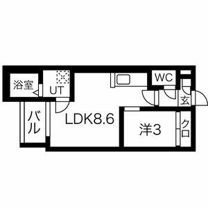 ＲＳ道徳 103｜愛知県名古屋市南区明治２丁目(賃貸アパート1LDK・1階・28.02㎡)の写真 その2