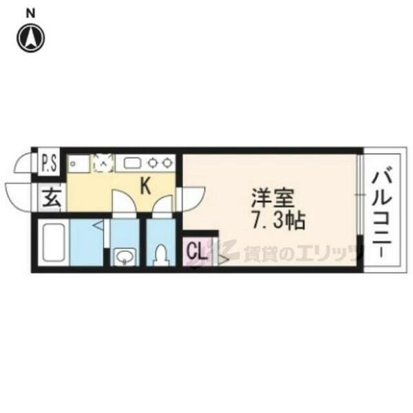 京都府京都市中京区西ノ京伯楽町(賃貸アパート1K・1階・21.20㎡)の写真 その2