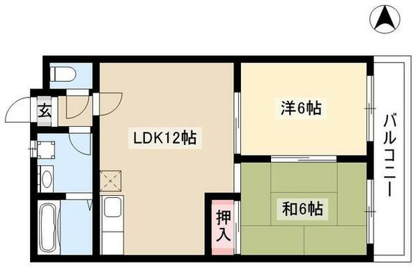 パストラル知多 302｜愛知県名古屋市港区知多１丁目(賃貸マンション2LDK・3階・50.30㎡)の写真 その2