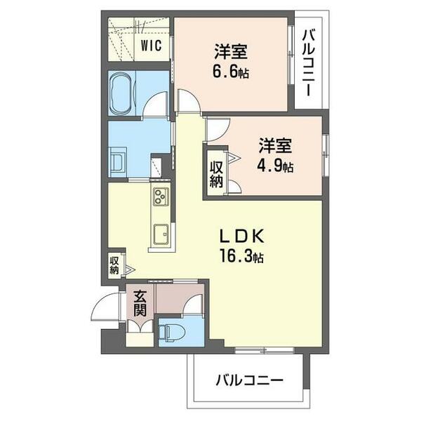 フォルモーサ 00305｜埼玉県さいたま市西区大字指扇(賃貸マンション2LDK・3階・62.28㎡)の写真 その2