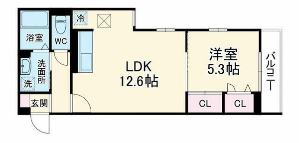 ウェルフィールド 103｜神奈川県川崎市多摩区長尾１丁目(賃貸アパート1LDK・1階・43.13㎡)の写真 その2