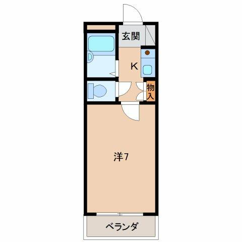 エイトマンション｜和歌山県和歌山市中之島(賃貸マンション1K・2階・18.20㎡)の写真 その2