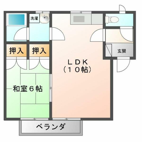 ルクソール A102｜青森県八戸市小中野４丁目(賃貸アパート1LDK・1階・37.95㎡)の写真 その2