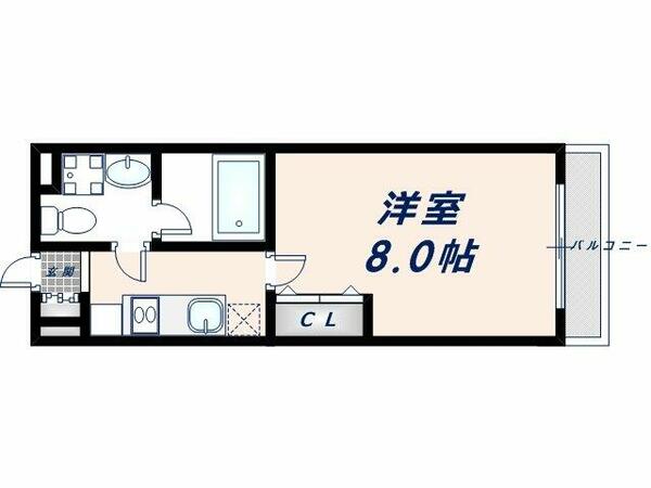 オランジュ上小阪 308｜大阪府東大阪市上小阪３丁目(賃貸マンション1K・3階・24.64㎡)の写真 その2