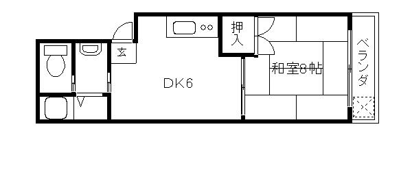 サンライズ紫野 B-203｜京都府京都市北区紫野東舟岡町(賃貸マンション1DK・2階・30.00㎡)の写真 その2