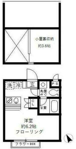 東京都杉並区下井草１丁目(賃貸アパート1R・2階・19.98㎡)の写真 その2