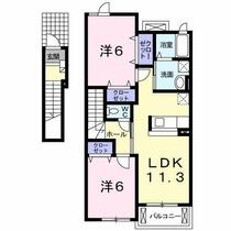 フラワ－Ⅰ 202 ｜ 愛知県東海市富木島町山中（賃貸アパート2LDK・2階・58.48㎡） その2