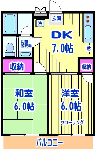 東京都調布市東つつじケ丘２丁目(賃貸アパート2DK・3階・42.00㎡)の写真 その2