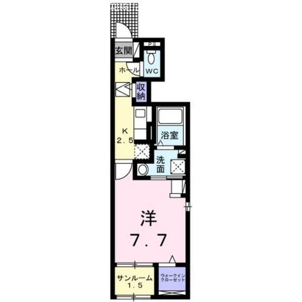 ドミールイン小呂｜愛知県岡崎市小呂町字ミタライ(賃貸アパート1K・1階・31.66㎡)の写真 その2