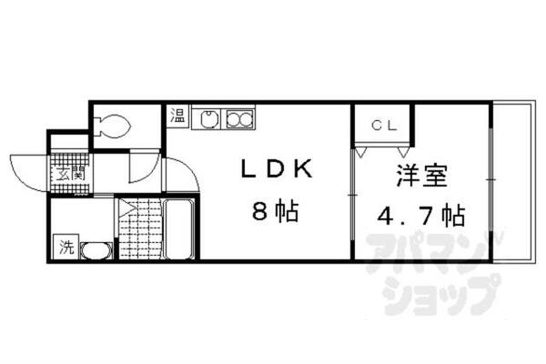 サクシード墨染 201｜京都府京都市伏見区西桝屋町(賃貸マンション1LDK・1階・29.76㎡)の写真 その2