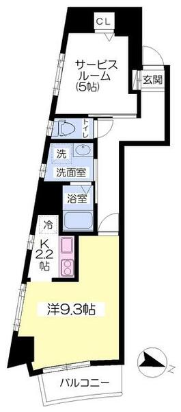 ドゥーブル 703｜千葉県千葉市中央区新田町(賃貸マンション1SK・7階・43.47㎡)の写真 その2