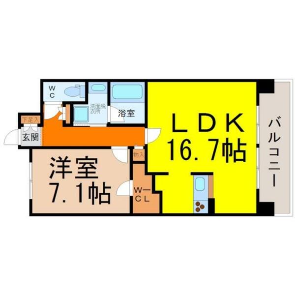 Ｌａ　Ｄｏｕｃｅｕｒ山王｜愛知県名古屋市中川区山王１丁目(賃貸マンション1LDK・2階・53.46㎡)の写真 その2