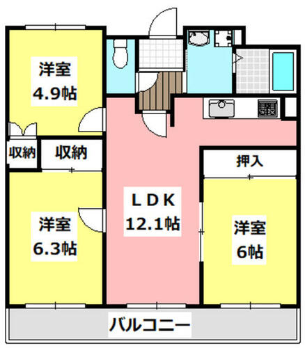 マンション・フォルツーナ607の間取り