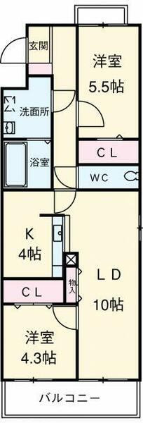 Ｔ・フェアリートキワ 301｜三重県四日市市ときわ５丁目(賃貸マンション2LDK・3階・62.00㎡)の写真 その2