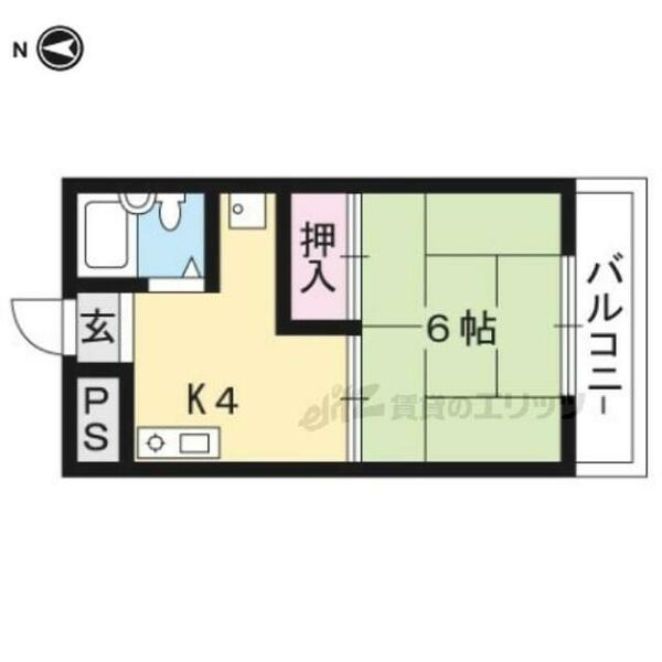 京都府京都市西京区嵐山朝月町(賃貸マンション1DK・3階・27.00㎡)の写真 その2