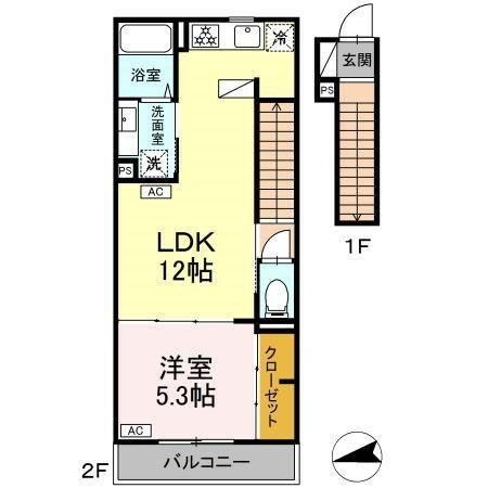 （仮）東野川１丁目ＰＪ　Ａ棟 206｜東京都狛江市東野川１丁目(賃貸アパート1LDK・2階・45.65㎡)の写真 その2