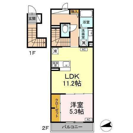 （仮）東野川１丁目ＰＪ　Ａ棟 202｜東京都狛江市東野川１丁目(賃貸アパート1LDK・2階・49.14㎡)の写真 その2