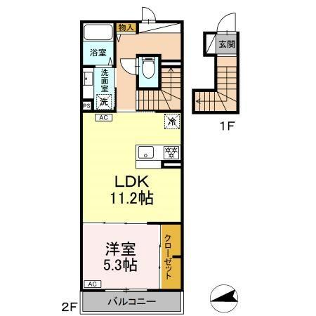 （仮）東野川１丁目ＰＪ　Ａ棟 203｜東京都狛江市東野川１丁目(賃貸アパート1LDK・2階・49.19㎡)の写真 その2