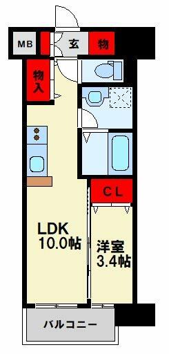 ザ・レジデンス黒崎駅南｜福岡県北九州市八幡西区菅原町(賃貸マンション1LDK・2階・30.79㎡)の写真 その2