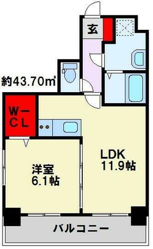 レーヴ陣原の間取り